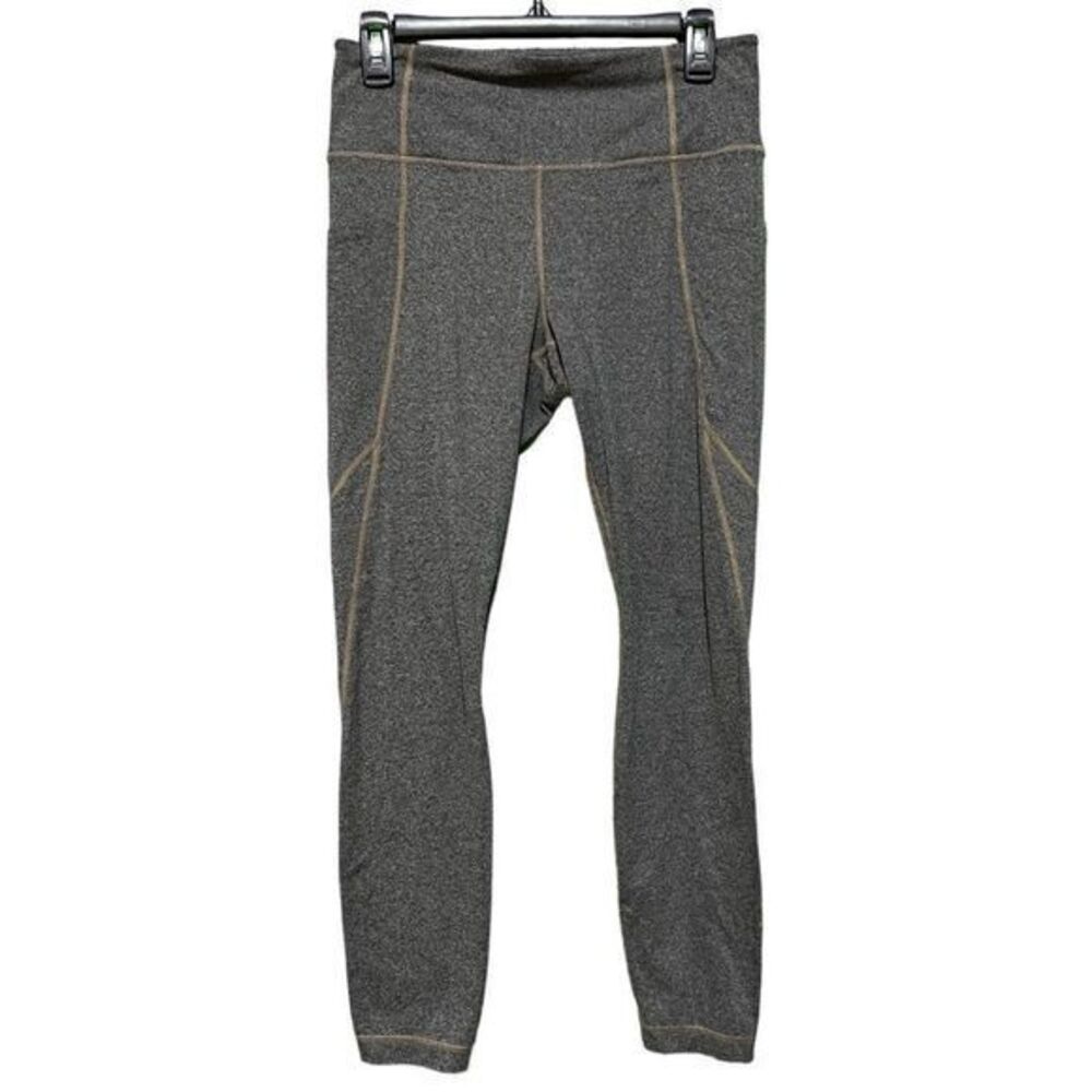 Athleta Womens Leggings Pull-on Nylon Blend Seam Detail Gray Size‎ Medium